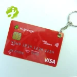 Promotion custom plastic pp keychain cards