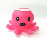 Promotional baby bath toy octopus rubber animal water toy
