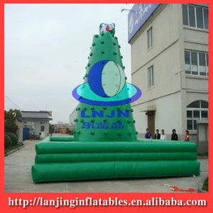 PVC tarpaulin inflatable exciting climbing wall for fun