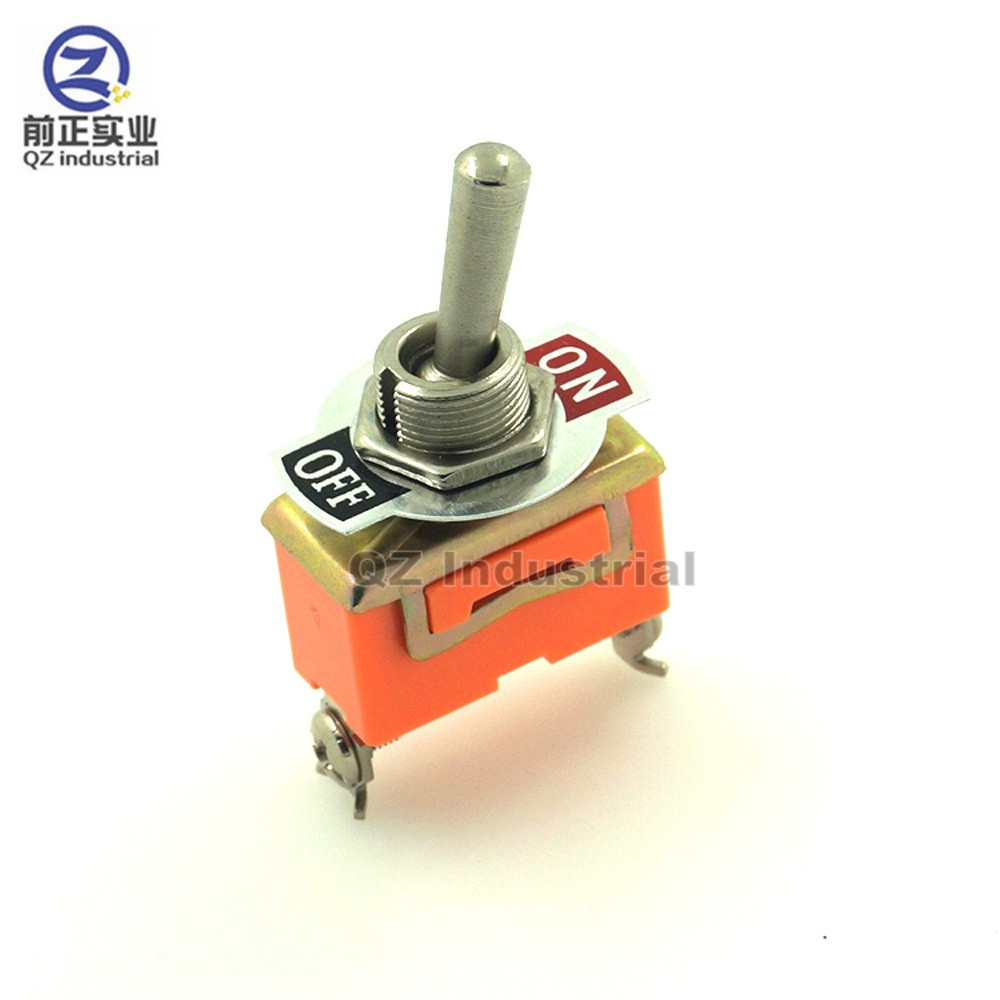 QZ Industrial 12MM 15A/250VAC 2 feet 2 files ON-OFF Rocker arm shaking power switch Toggle switch E-TEN1021