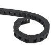 R15 7mm x 7mm Black Plastic Cable Wire Carrier Drag Chain 1M Length for CNC