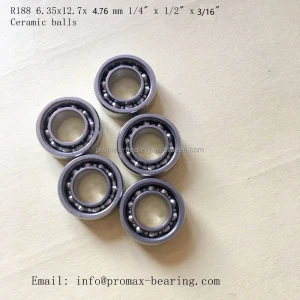 R188 Ceramic Ball Bearing 1/4 x 1/2 x 3/16 Inch Bearing