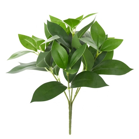 Pvc Leaves Buy Real Touch Pvc Flower Lucky Leaves Artificial Wall Plant For Room ...