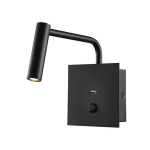 Recessed Mounted Hotel Bedside Indoor Fancy Flexible With Hidden Switch And USB Led Reading Wall Light