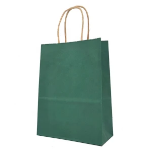 Recycled Custom Logo Takeaway Shopping bag Brown Kraft Paper Bag with Handle kraft paper bag