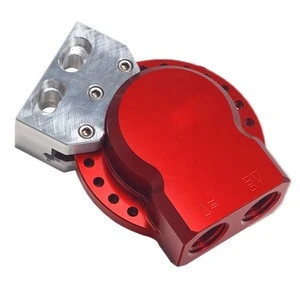 red anodized machined billet aluminum oil filter relocation kit mount adapter for automobile