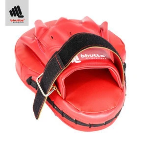 Red Sporting Style Boxing Curved Focus Punching Mitts Pad