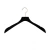 Import Retails Plastic Luxury Black Non-Slip Velvet Clothes Coat Hanger with Printed Logo from China