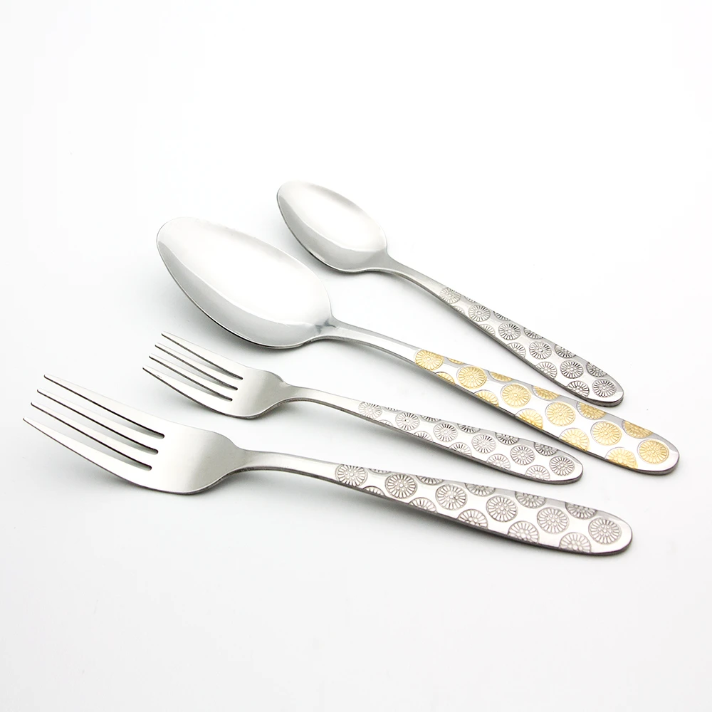 reusable dinnerware stainless steel cutlery set