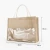 Import Reusable Handbags Environmental Protection Shopping Gift Transparent Large Capacity Jute Bag from China