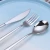 Import Reusable Stainless Steel Office Utensil Portable Metal Knife Fork Spoon Drinking Straw Travel Cutlery Set With Bag from China