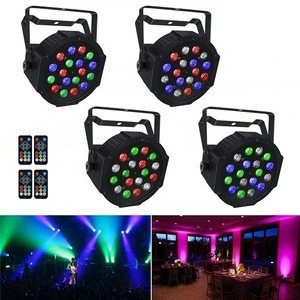 RGB Par Lights, 7 Modes DMX Controlled Sound Activated Stage Effect Lighting DJ LED Stage Lights