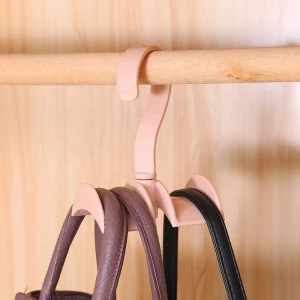 Rotating Handbag Hanger Rack Closet Storage Organizer Hooks for Bag Belt Tie Scarf and Other Accessories