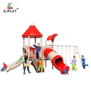 Safety And Nice Outdoor Plastic Slide Kids Swing Set Equipment Toys For Children