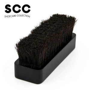 SCC brand shoe brush lotus wood horse hair customized