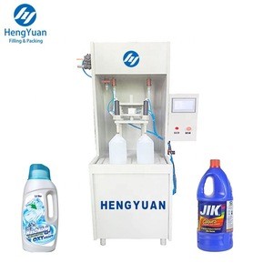 Semi-automatic Anti-corrosive 1-5 Liter Liquid Filling Machine with HMI Touch Screen | Bleach Cleaner Filler
