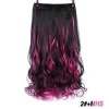 SHANGKE 15 Colors Long Curly Hair Extensions 5 Clip In High Temperature Fiber Synthetic Fake Hair
