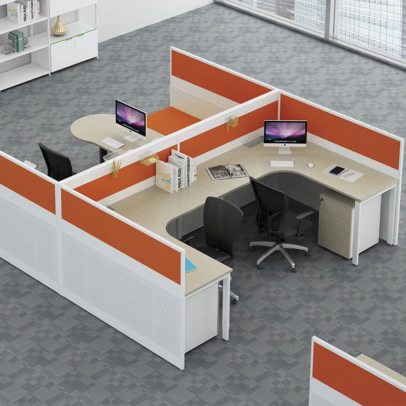 Sharing space open office 4 seat office workstations modular cubicle