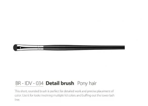 Short Round Detail Brush Pony Hair Cosmetic Brush