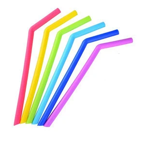 silicone straws with brushes set 6pcs 25cm drinking straw with 2pcs brushes bar home wine water tumblers straw