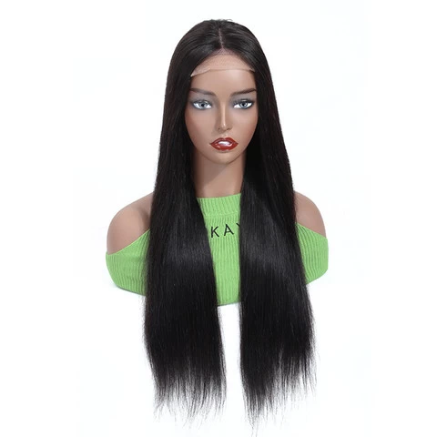 Silky Straight and Curly 4*4 swiss lace closure wig 10" to 30" fast shipping