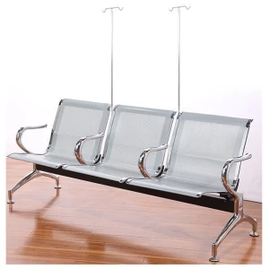 silver hospital 3-seater airport school clinic waiting chair