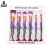 Import Six piece white paper box plating Colorful handle  makeup tool brush kit from China