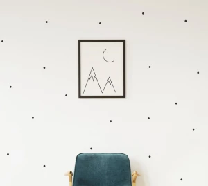 Small polka dot vinyl wall sticker decal art decor nursery wall decal - small black polka dots