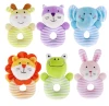 Soft Rattle Infant Toys Handbell Cute Cartoon Animal Elephant/Lion/Frog/Deer Boy Girl Hand Bell Toddler Baby Plush Toys