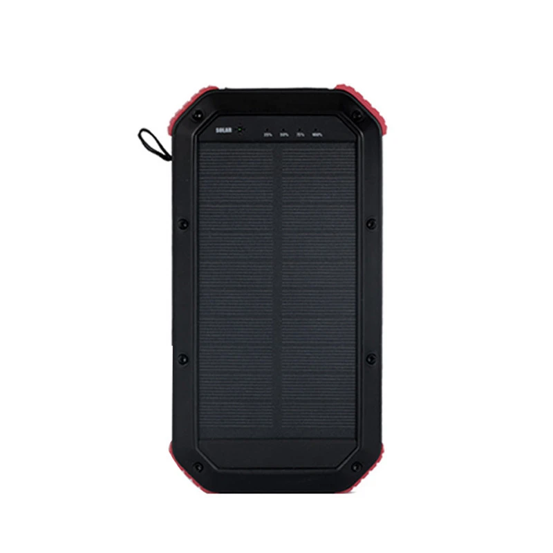 Solar Power Wireless Charger Bank 30000mAh Waterproof Battery Charger Portable Solar Panel With LED Light