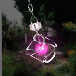 Solar Powered Light Sense Wind Spining LED Hanging Lamp for Outdoor Party Garden Courtyard Landscape Pathway Decoration L0829