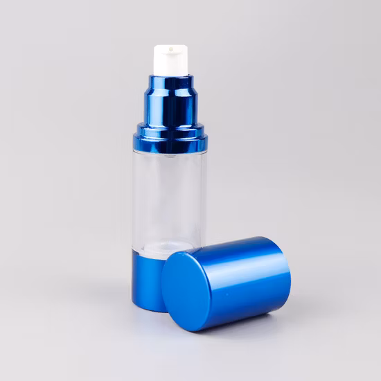 Blue Color Aluminum Airless Bottle with Sprayer
