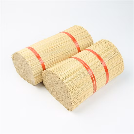 Suppliers Agarbatti Bamboo Sticks Diameter 1.3mm Unscented Bulk Good Incense Stick Skewers