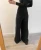 Import Spring and summer new high waist Street Black split wide leg pants with a wide drape from China