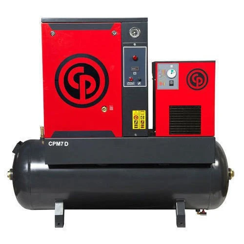 Stably 5.5 kw 8 bar rotary screw air compressor with tank for Chicago pneumatic CPM7 TM