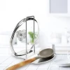 Stainless steel 18-8 Pan Pot Cover Lid Rack Stand Spoon Rest Stove Organizer Storage Soup Spoon Rests