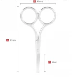 Stainless Steel Curved Blade Beard scissors bulk beard grooming kit gold eyebrow scissors nose hair scissors