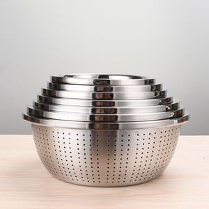 Stainless Steel Durable Kitchen Tool Strainer Bucket Colander Sieves with various Size