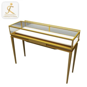 stainless steel glass display cabinet for jewelry floor standing luxury stainless steel jewelry showcase display cabinet
