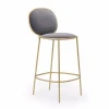 Stainless steel gold metal chair high coffee chair
