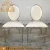 Import stainless steel gold round back frames manufacturer metal dining chair from China