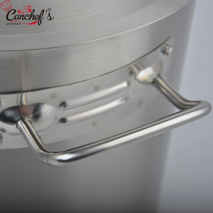 Stainless steel induction stock pot with lid ,large stainless steel stock pot