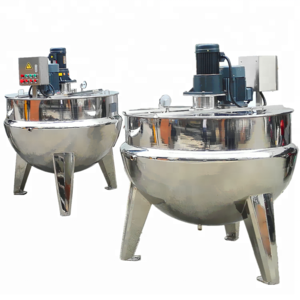 stainless steel industry kettle inox Food Processing Application commercial steam jacketed kettle with high shear mixer