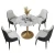 Import Standard Size Round Edge Table Top Gold Stainless Steel Dining Furniture Table Sets from China