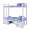 Steel beds for 2 person with storage cabinets