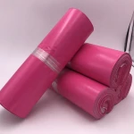 Stock supply 25x35CM fasion plastic pink color poly express packing mailing bags