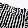 Stripe fly sleeve shirt casual shorts little child 2pc lovely girl clothing sets