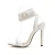 Import summer fashion sexy belt buckle high heel sandals white womens high heels from China