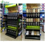 Supermarket Pick and Mix Bulk Candy Food Display Rack Spice Racks Display Shelf Metal Display Rack for Retail Shop