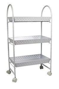 Supply 3 Tier Kitchen Utility Steel Cart Storage Rack
